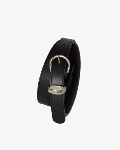 Janessa Leone Myra Leather Belt In Black