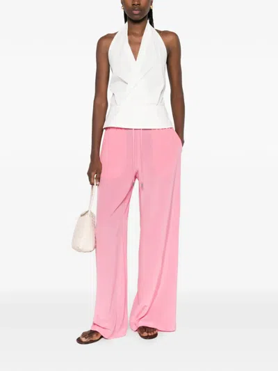 Ermanno Firenze Drawstring Trousers In Pink