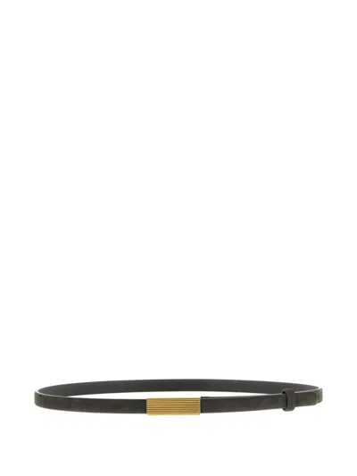 Khaite Brown Empire Solid Belt In Brown