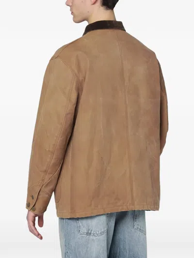 Needles Patch-pocket Shirt Jacket In Brown