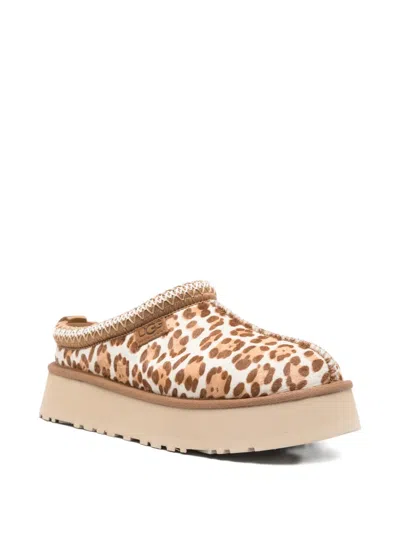 Ugg Leopard Platform Slippers In Brown