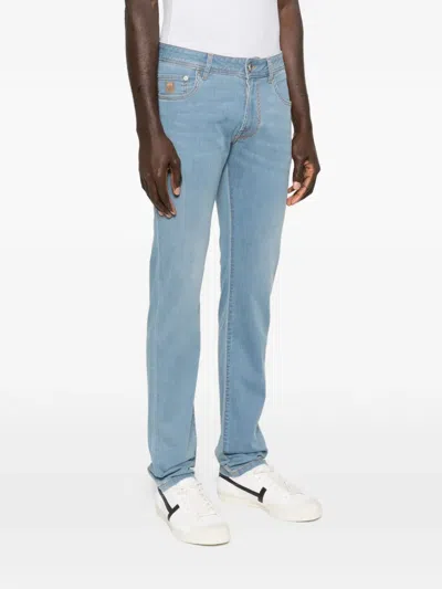 Corneliani Lightweight Five-pocket Denim In Blue