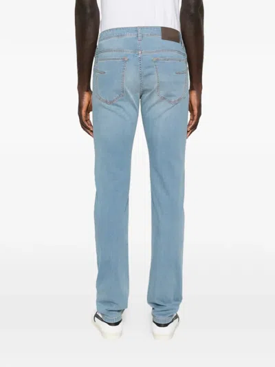 Corneliani Lightweight Five-pocket Denim In Blue