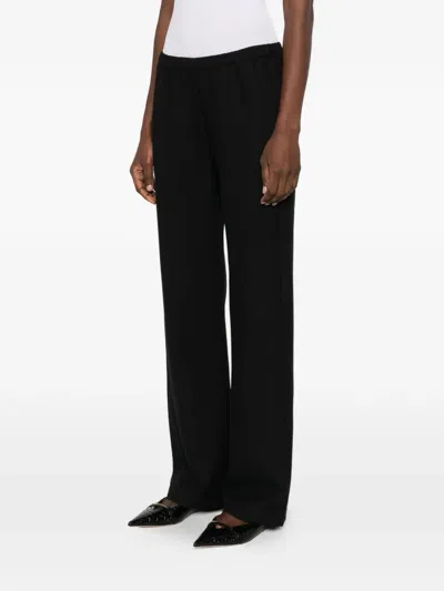 Enza Costa Elasticated Twill Trousers In Black