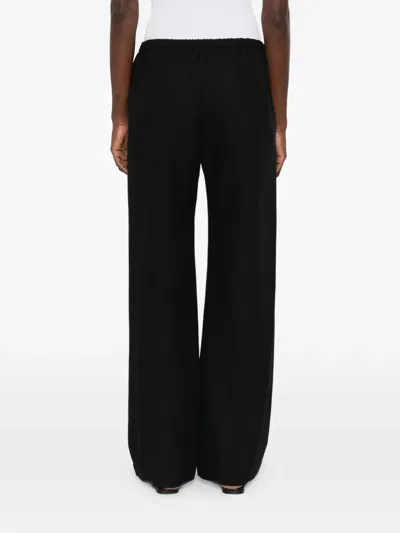 Enza Costa Elasticated Twill Trousers In Black
