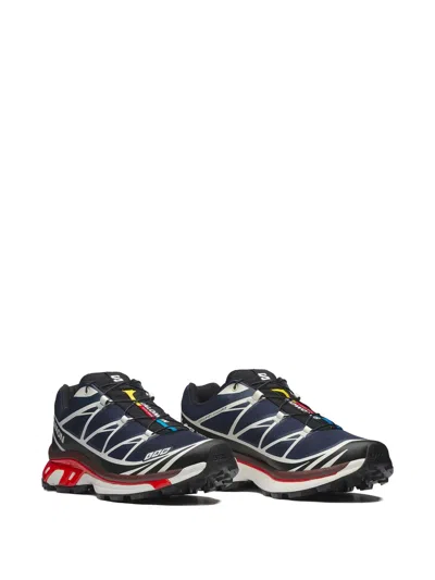 Salomon Xt-6 Blue Sneaker With Logo Applied On The Tongue And Chunky Sole In Fabric Unisex In Multi