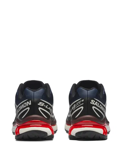 Salomon Xt-6 Blue Sneaker With Logo Applied On The Tongue And Chunky Sole In Fabric Unisex In Multi