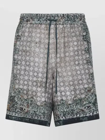 Amiri Multicolor Bandana Silk Bermuda In Multi