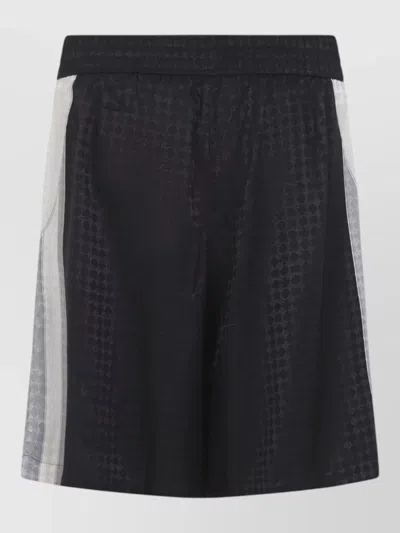 Amiri Quad Panel Side Stripe Tailored Shorts In Black
