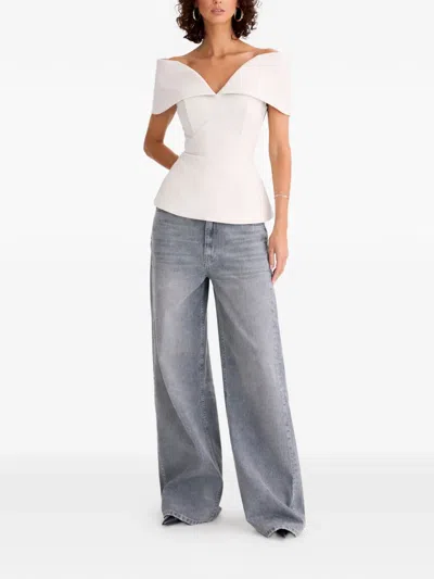 Moos Studio Off-shoulder Top In White