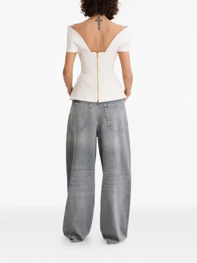 Moos Studio Off-shoulder Top In White