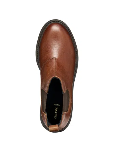Geox Pull-tab Chelsea Boots In Brown