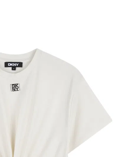 Dkny Twisted T-shirt In Neutral