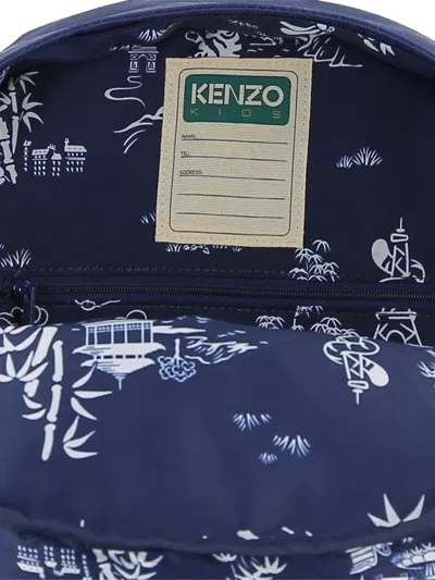 Kenzo Eiffel Tower-print Backpack In Blue