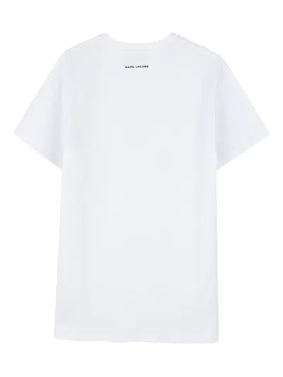 Marc Jacobs Striped-pattern Bag-print Dress In Multi