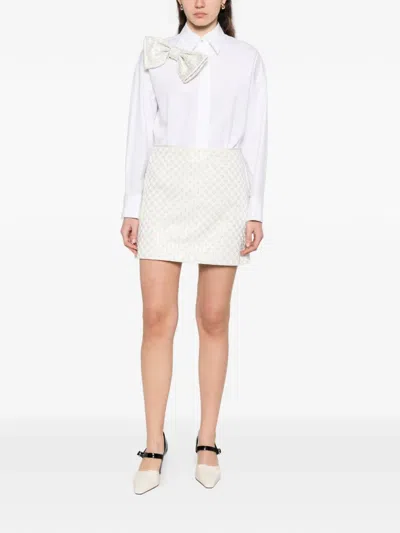 Dorothee Schumacher Sequin Embellished Mini-skirt In Duchesse In Neutral