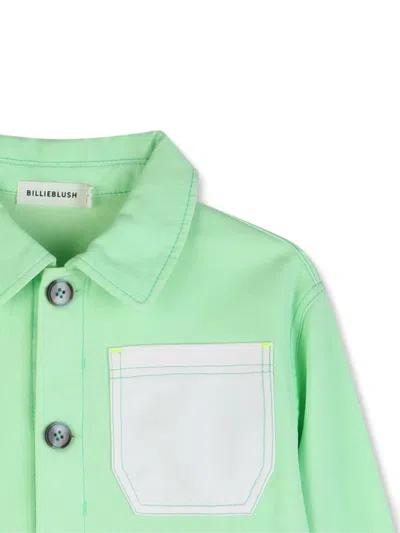 Billieblush Pocket-patch Buttoned Jacket In Green