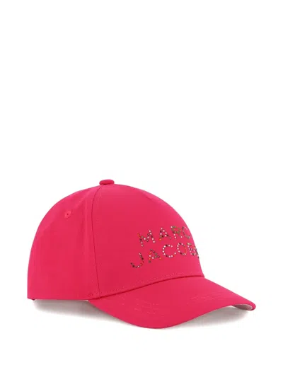 Marc Jacobs Embellished Baseball Cap In Red