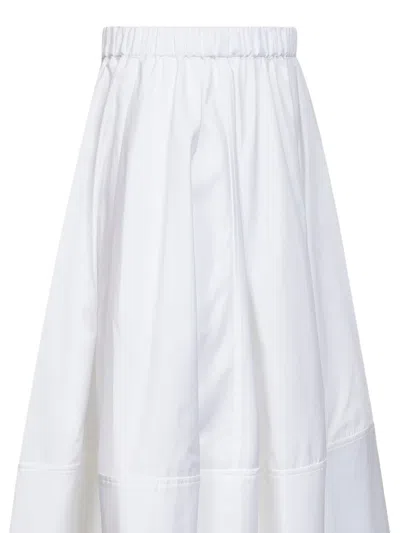 Co Elasticated Gathered Skirt In White
