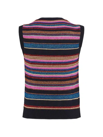 Dsquared2 Striped Sequinned Vest In Multi