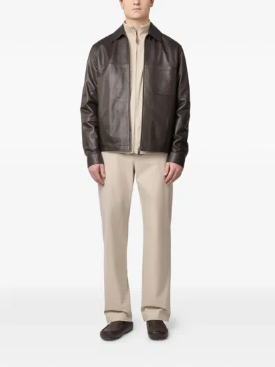 Tod's Drawstring Buttoned Trousers In Neutral