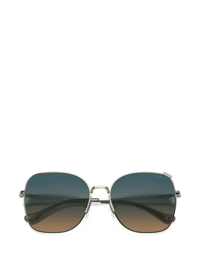 Coach Square-frame Gradient Sunglasses In Gold