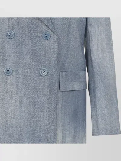 Ermanno Scervino Tailored Polyester Blazer Jacket Notch Lapel In Blue