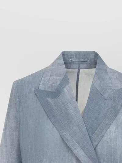 Ermanno Scervino Tailored Polyester Blazer Jacket Notch Lapel In Blue