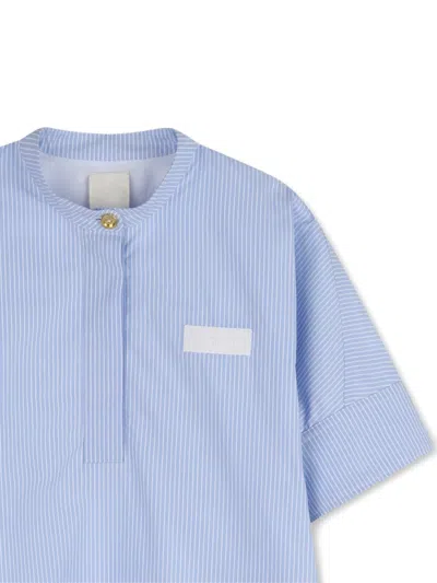 Givenchy Striped Shirt Dress In Blue