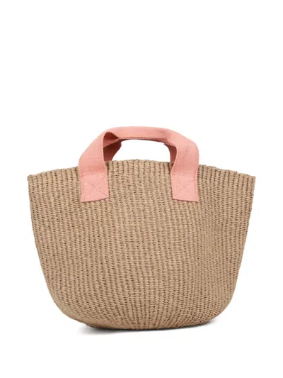 Chloé Logo-embroidered Tote Bag In Brown