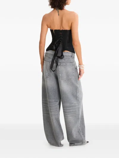 Moos Studio Triangle Lace Top In Black