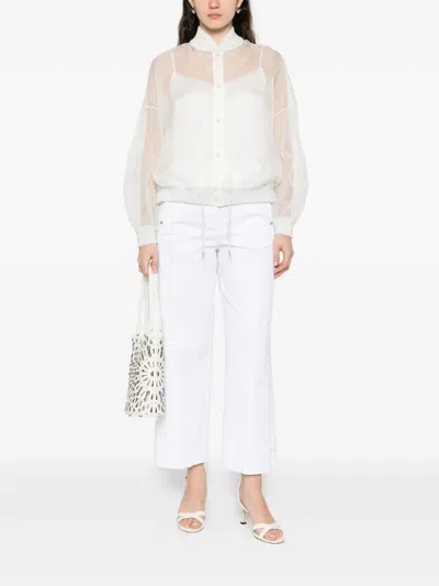 Panicale Sheer Jacket In White