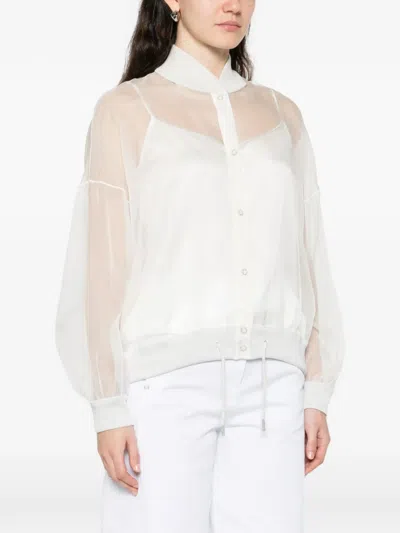 Panicale Sheer Jacket In White