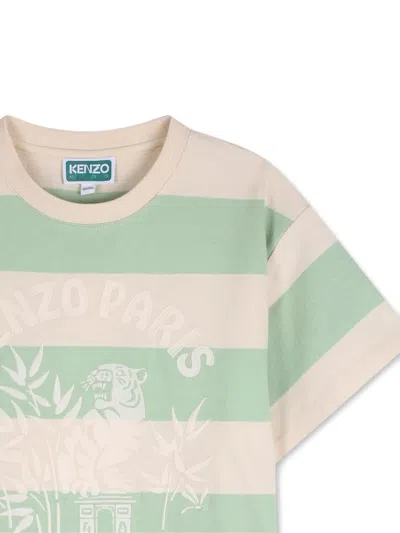 Kenzo Striped T-shirt In Multi