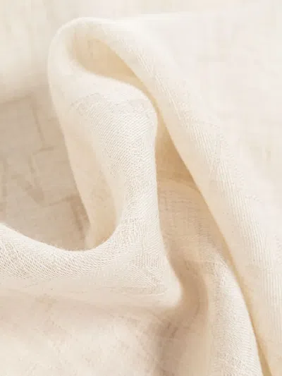 Max Mara Magic-pattern Wool Scarf In Neutral