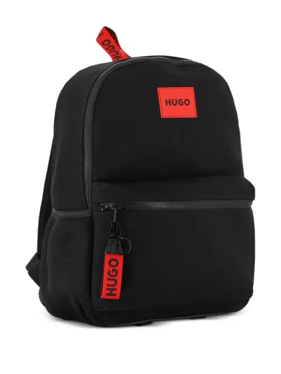 Hugo Boss Logo-patch Backpack In Blue