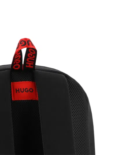 Hugo Boss Logo-patch Backpack In Blue