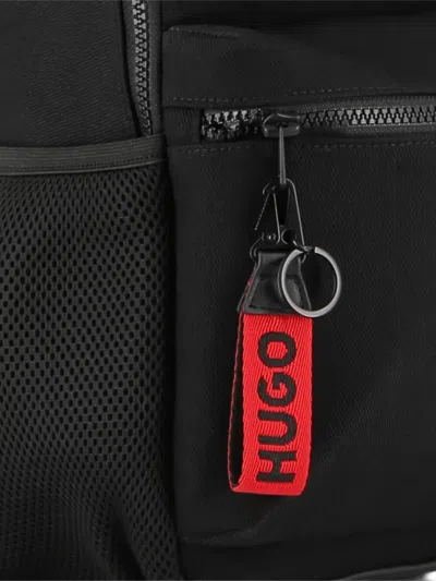 Hugo Boss Logo-patch Backpack In Blue
