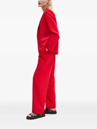 Never Fully Dressed Pleated Trouser In Red