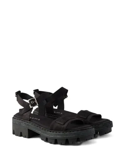Prada Canvas Sandals In Multi