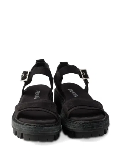 Prada Canvas Sandals In Multi