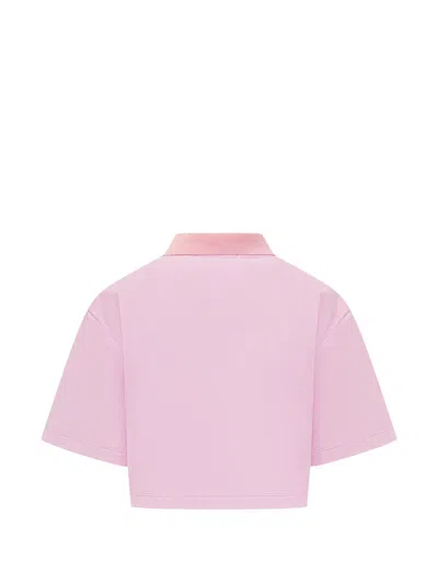 Msgm Collared Polo Top In Multi