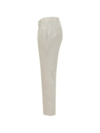 Brunello Cucinelli Beige Relaxed Joggers Pants In Neutral