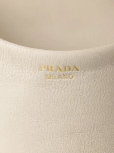 Prada Plateausandalen Aus Nappa-leder In Neutral