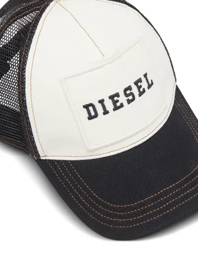 Diesel Embroidered-patch Cap In White