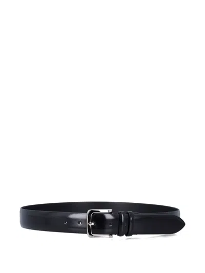 Fabrizio Mancini Leather Belt In Black