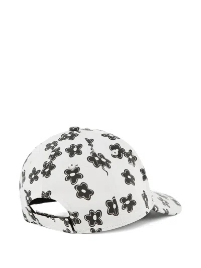 Marc Jacobs Floral-print Logo-patch Baseball Cap In Multi