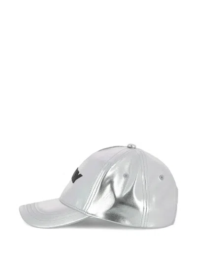 Dkny Logo-patch Cap In Gray