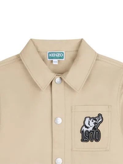 Kenzo Patch-pocket Jacket In Brown