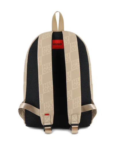 Hugo Boss Logo-patch Backpack In Blue